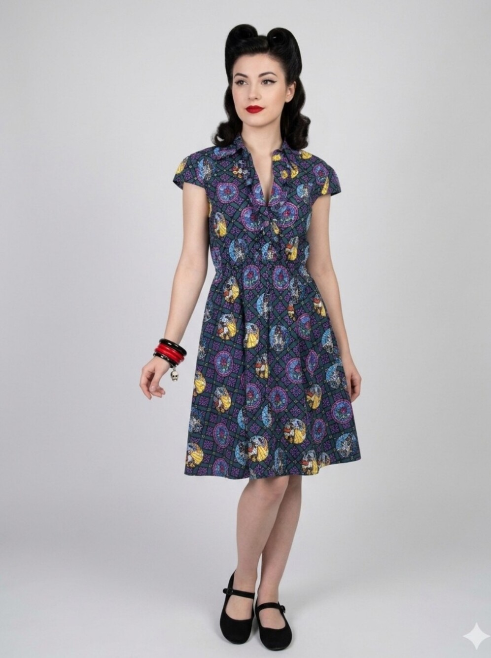Handmade Disney Beauty & the Beast Stained Glass Dress, VGUC, Approximate Size S